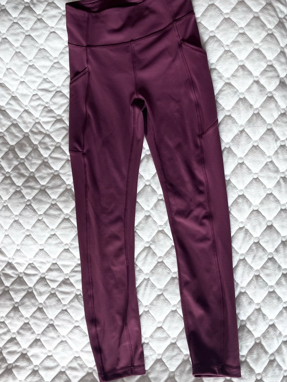 lululemon athletica yoga Plum Burgundy  red Performance Leggings 4